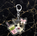 Llavero Gatita "I Love You So Matcha"