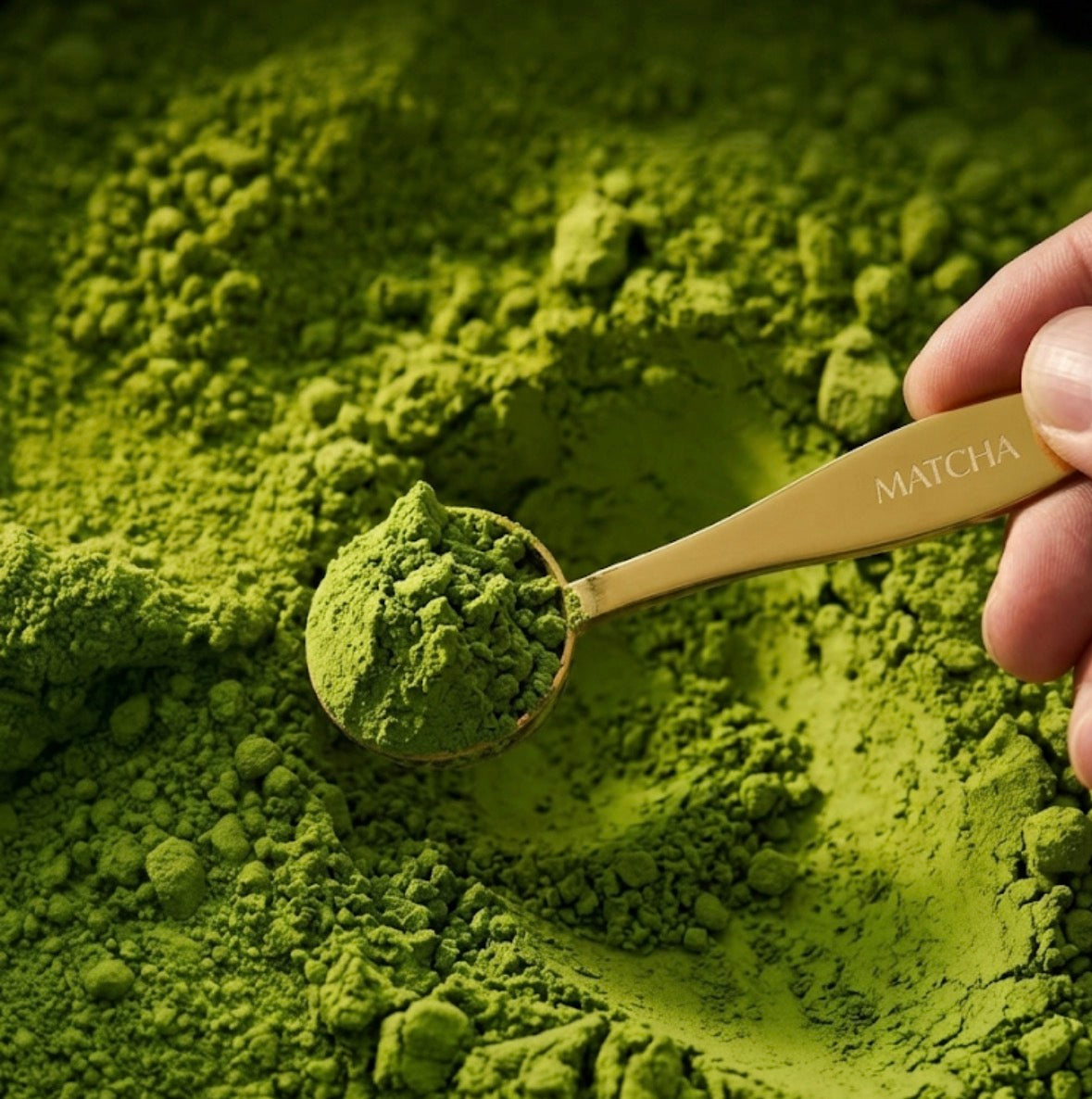 Polvo de matcha ceremonial primera cosecha molido en piedra